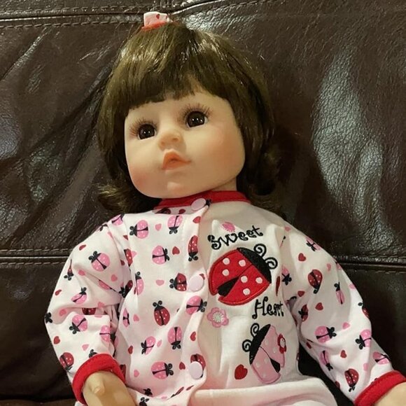 Terabithia 19inch 48cm Realistic Ladybird Baby Girl  Doll In Silicon vinyl Body - Picture 8 of 9
